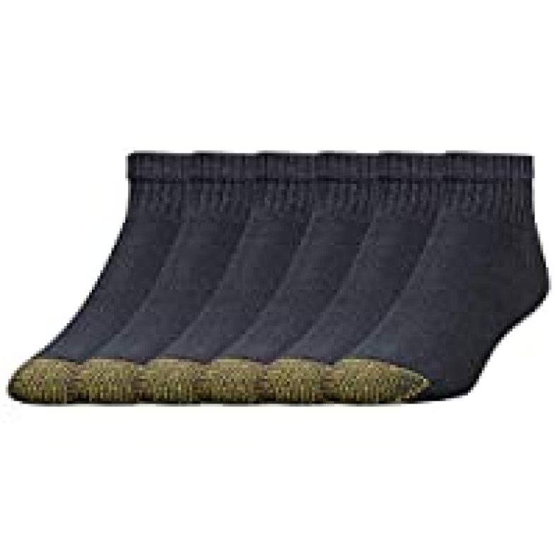 6-Pack Gold Toe Mens 656p Cotton Quarter Athletic Socks 