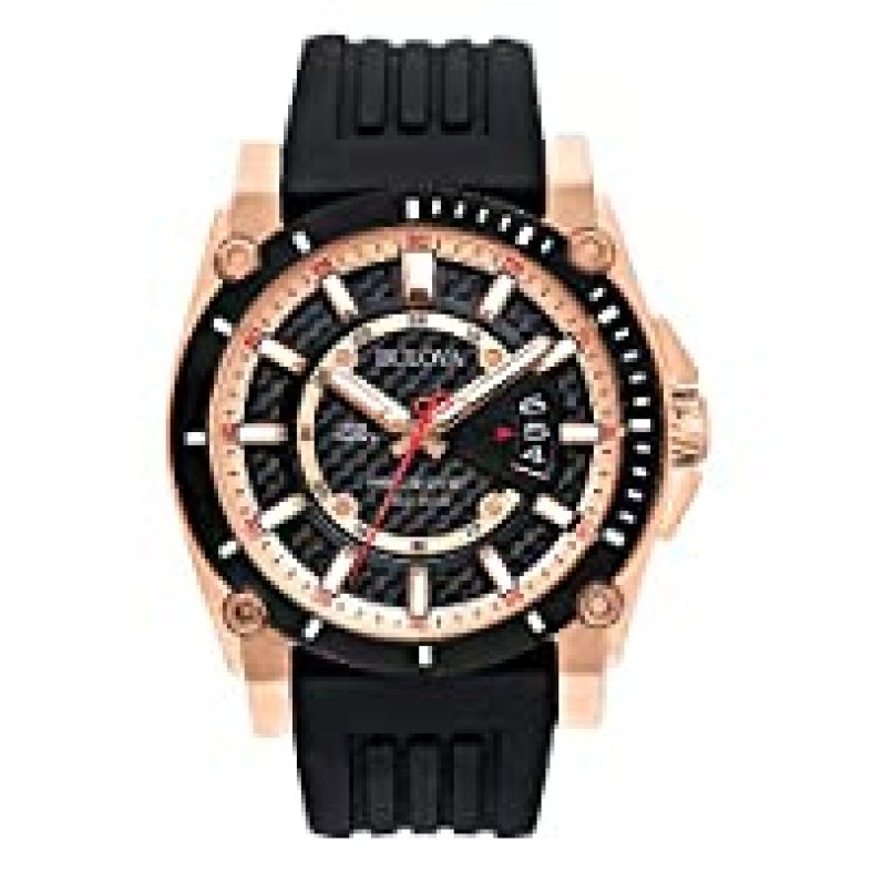 Bulova Men’s 98B152 Precisionist Analog Chronograph Black Watch