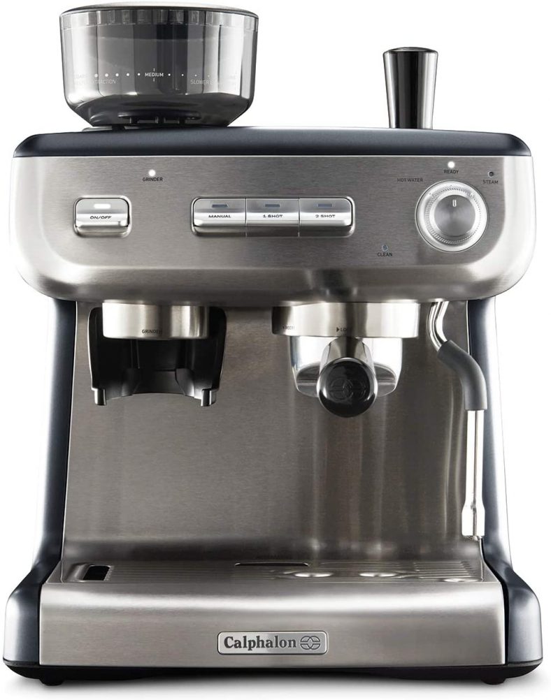 Calphalon Temp iQ Espresso Machine w/Grinder and Steam Wand