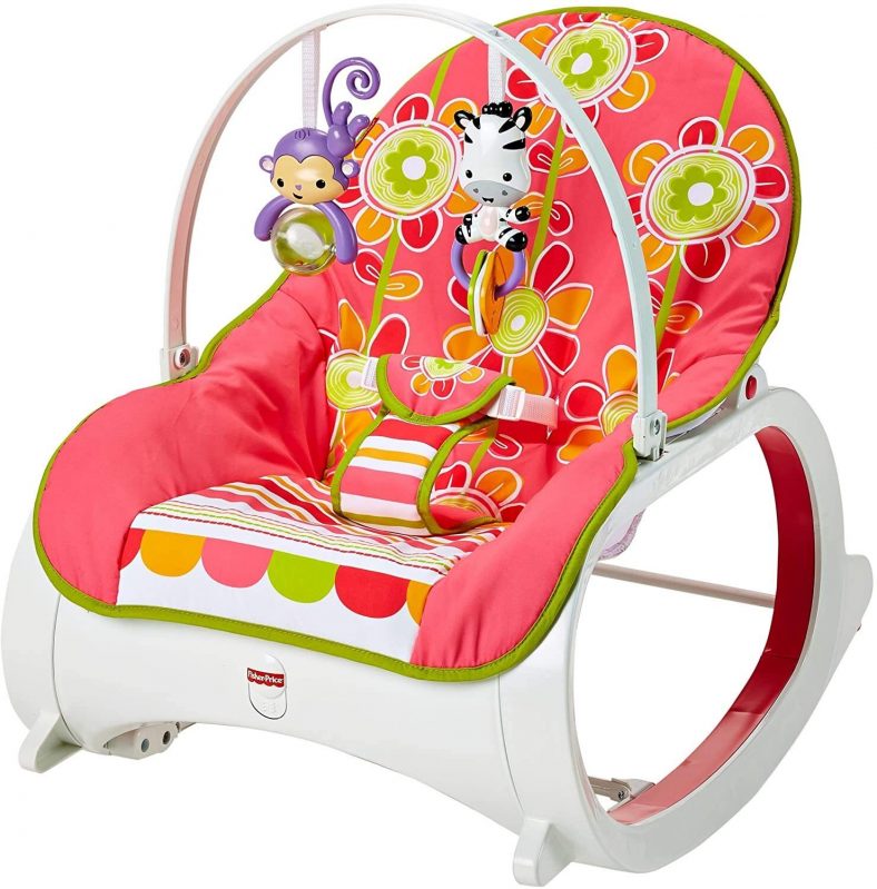 Fisher-Price Infant-to-Toddler Rocker, Floral Confetti CMR19