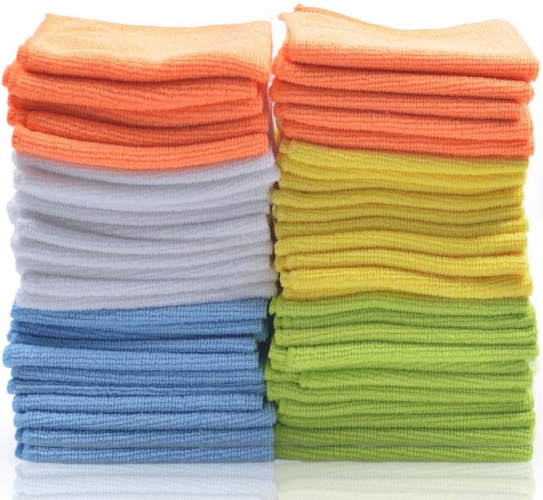 50-Pack Best Microfiber Cleaning Cloths Towels