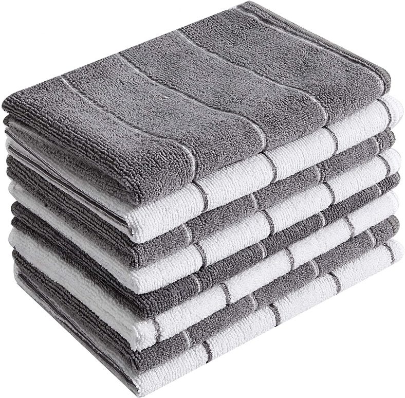 8-Pk Hyer Kitchen Microfiber Kitchen Towels 26 x 18-Inch