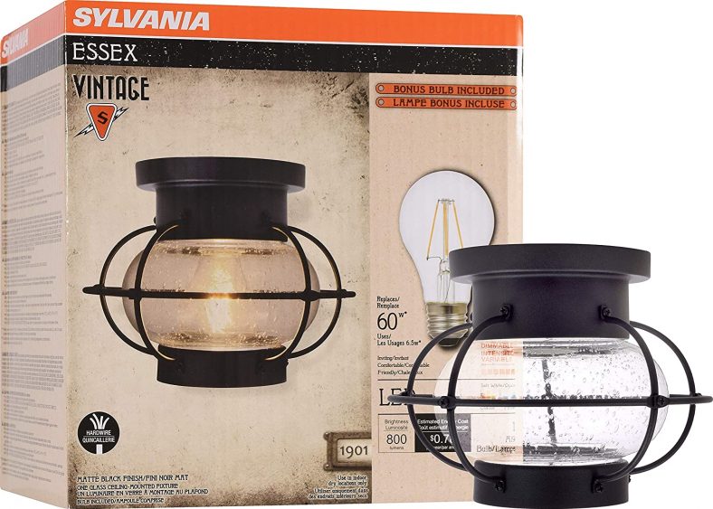 Sylvania 60115 Essex Cage Light Vintage Fixture w/Dimmable Bulb 