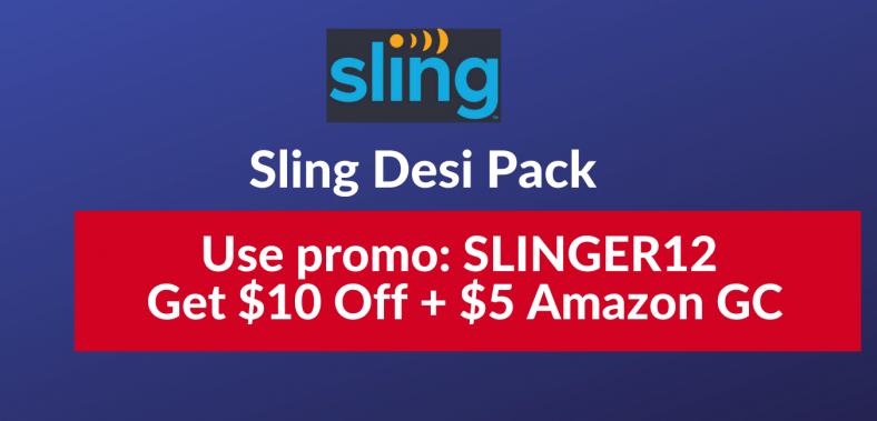 Sling best offer with Promo: SLINGER12 ($15 Discount)