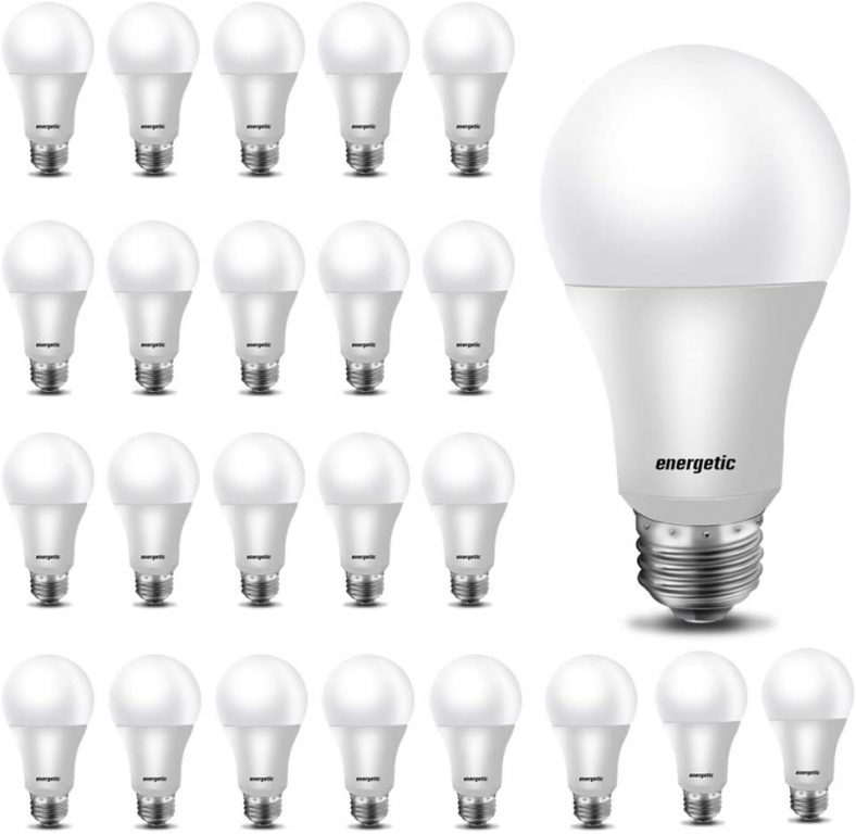 24-Pack Energetic 40W Equivalent A19 LED Light Bulb 5000K Daylight
