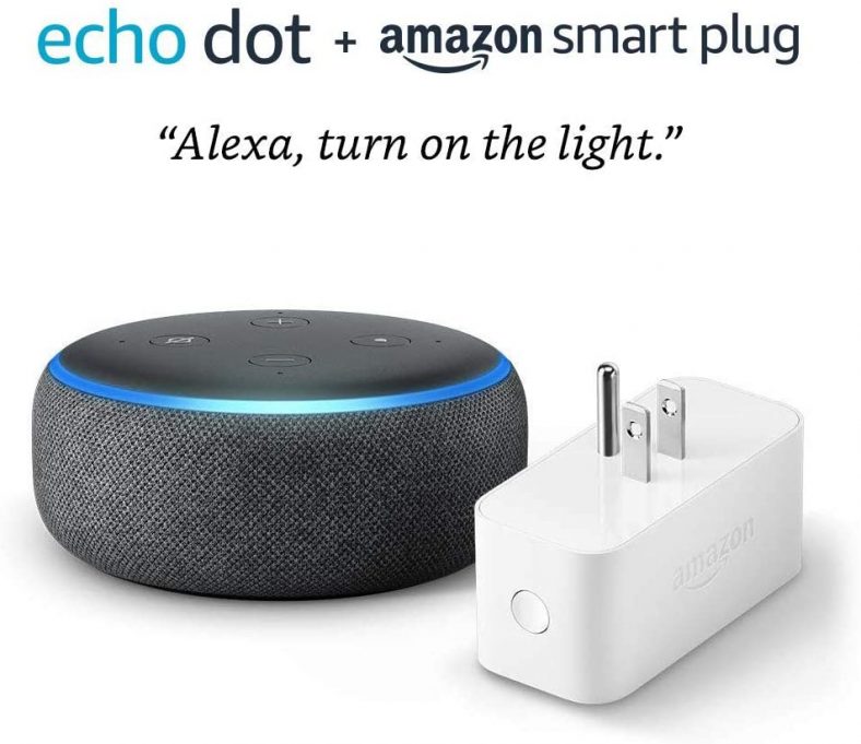 Echo Dot (3rd Gen) bundle with Amazon Smart Plug – Charcoal