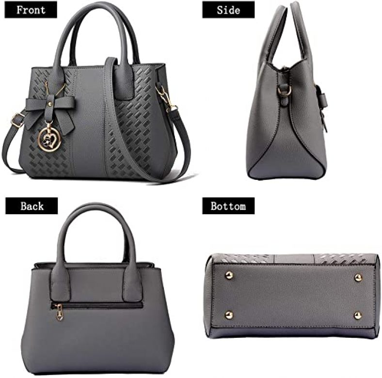 Purses and Handbags for Women Fashion Ladies PU Leather Top Handle Satchel Shoulder Tote Bags