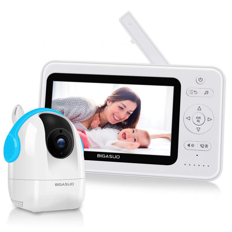 BIGASUO 5-in 720P HD Video Baby Monitor