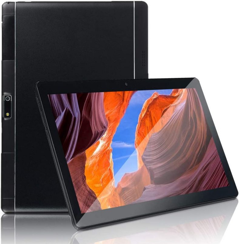 10 inch Android Tablets Pc, 4GB RAM 64GB ROM, GMS Certified, Octa-Core CPU. 5G-WiFi, IPS HD Display,GPS,Bluetooth, H1(Black)