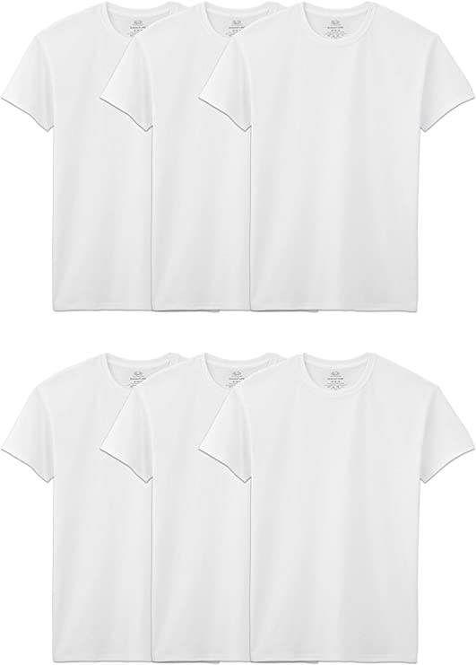 6-Pack Fruit of the Loom Men’s Stay Tucked Crew T-Shirt