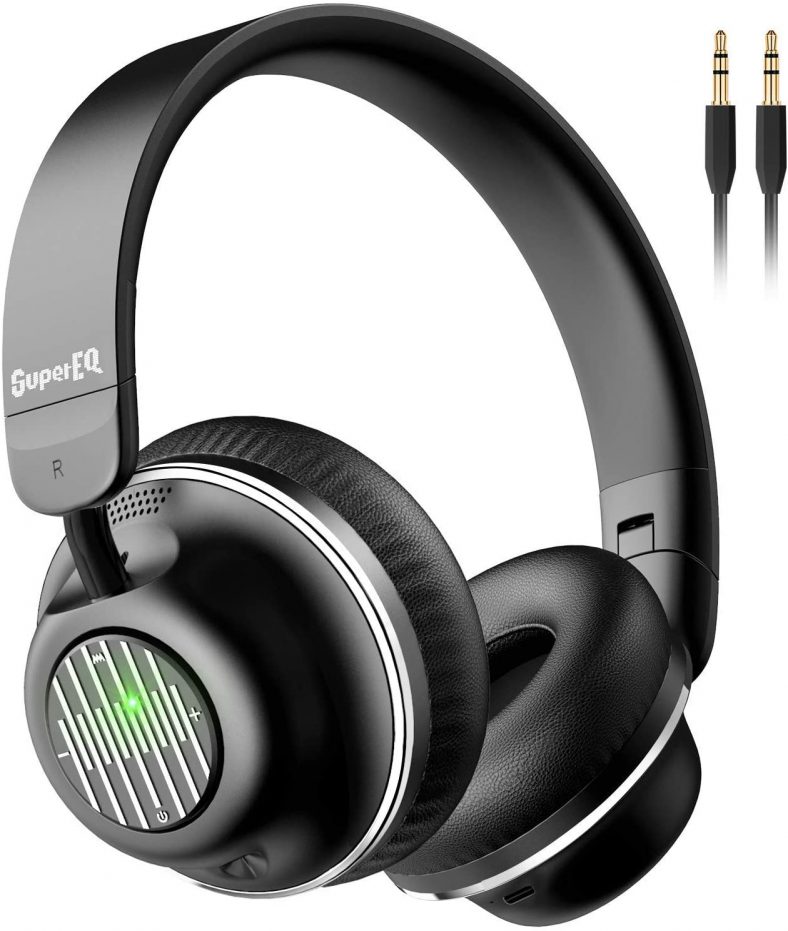 SuperEQ S2 Bluetooth On Ear Headphones with CVC 8.0 Mic