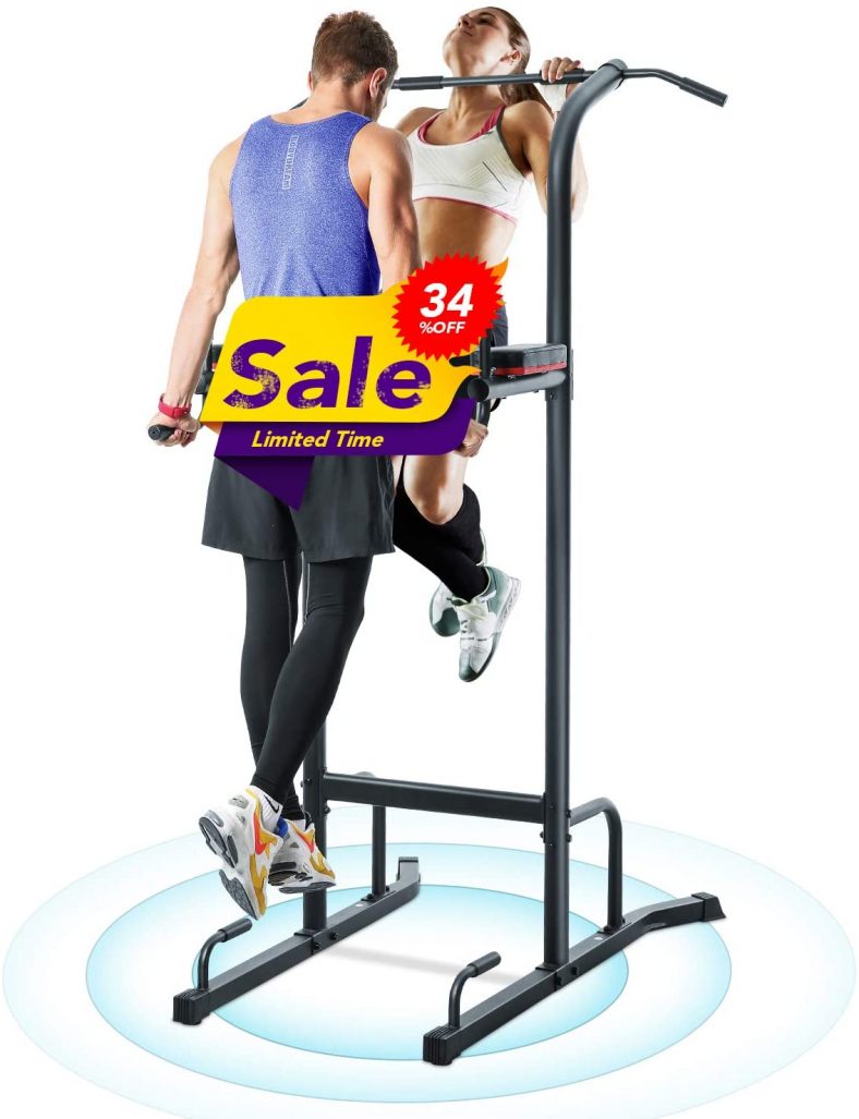 MaxKare Power Tower Workout Dip Stand Pull Up Bar