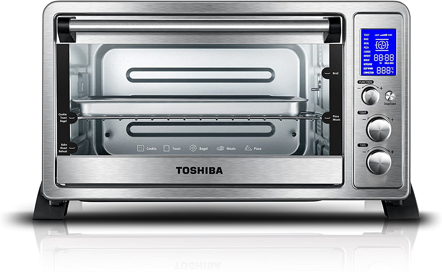 Toshiba AC25CEW-SS Digital Toaster Oven wConvection Cooking