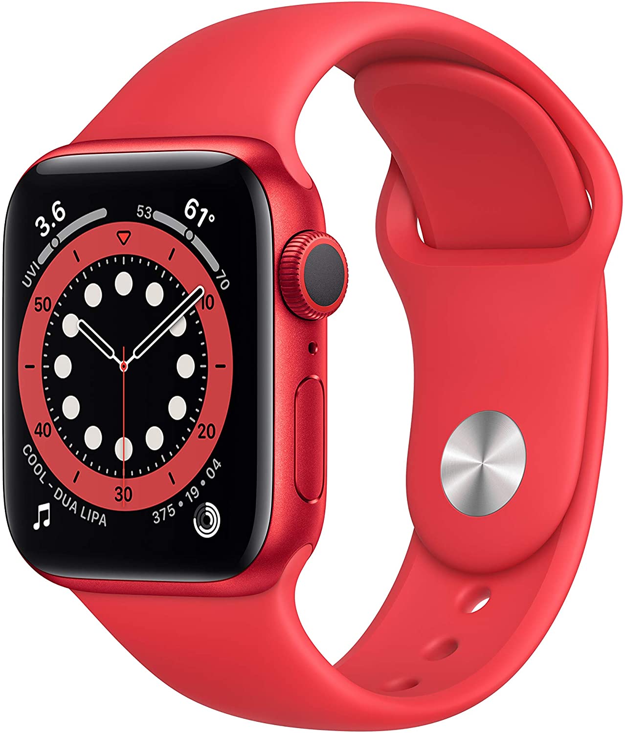 New Apple Watch Series 6 (GPS, 40mm) – (PRODUCT)RED – Aluminum Case with (PRODUCT)RED – Sport Band