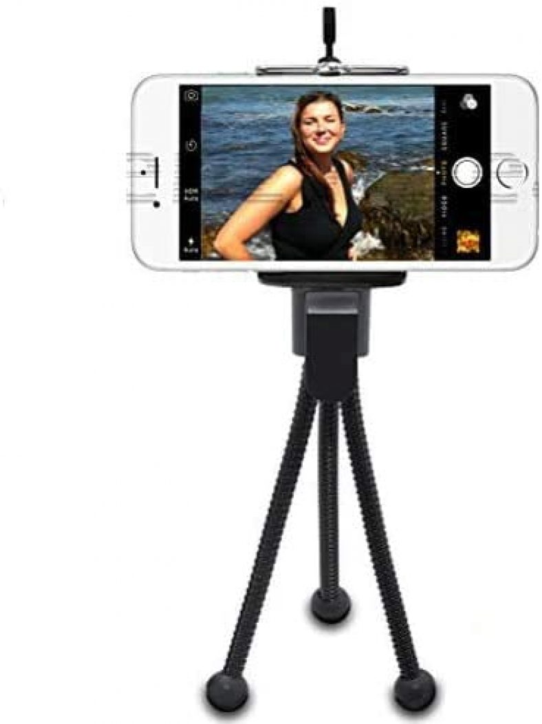 5” Inch Mini Tripod with Flex, Spider Legs for All Smartphones, Phablets, Small Cameras+ Frenzy Deals Microfiber Cloth
