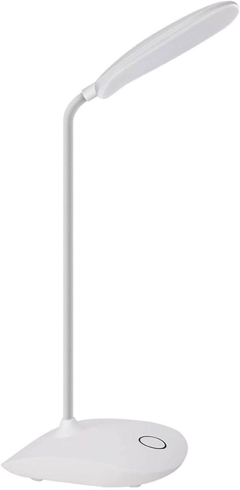 DEEPLITE LED Desk Lamp with Flexible Gooseneck 3 Level Brightness, Battery Operated Table Lamp 5W Touch Control, Compact Portable lamp for Dorm Study Office Bedroom, Eye-Caring and Energy Saving