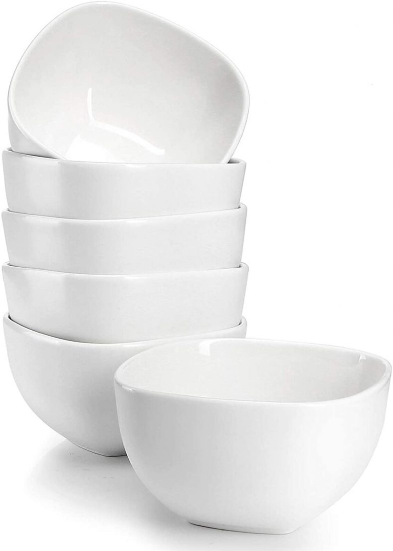 6-Ct Sweese 111.001 Porcelain Square Bowl Set 26-Oz