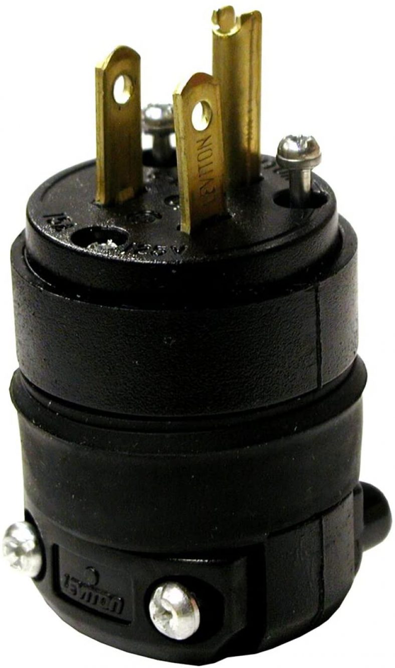 Leviton 15 Amp 125-Volt Rubber Grounding Plug