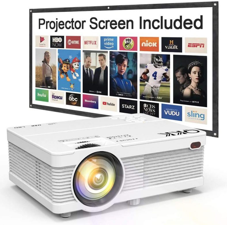 QKK Mini Projector 5500 Portable LCD Projector