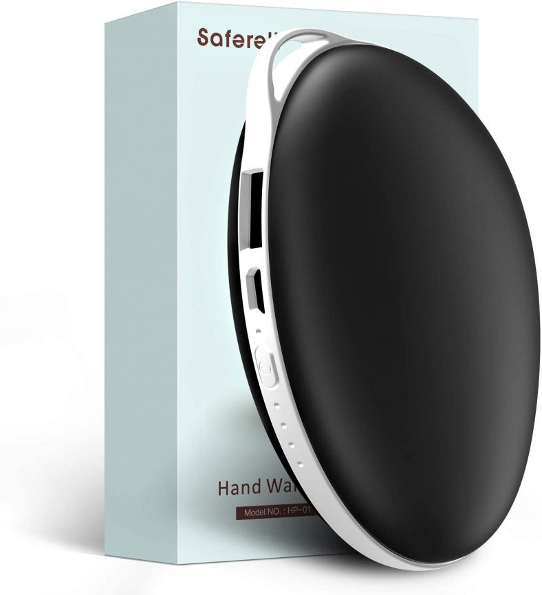 Saferell Rechargeable Hand Warmers, 5200mAh Portable Pocket Hand Warmer, Electric, Quick Heating, Great for Skiing, Climbing, Hiking, Winter Gift