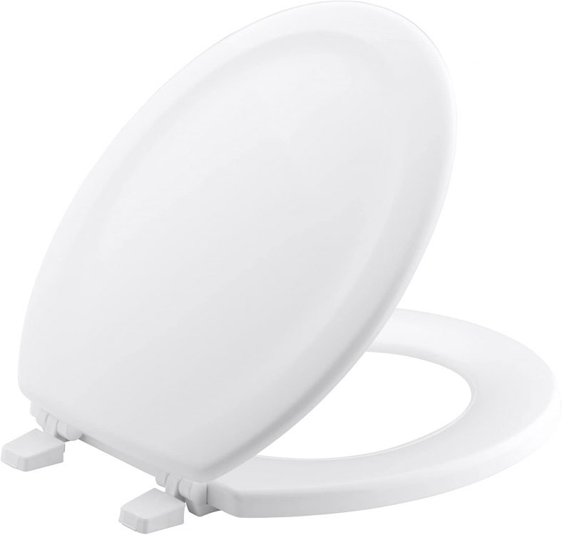KOHLER K-4648-0 Stonewood Molded-Wood Toilet Seat
