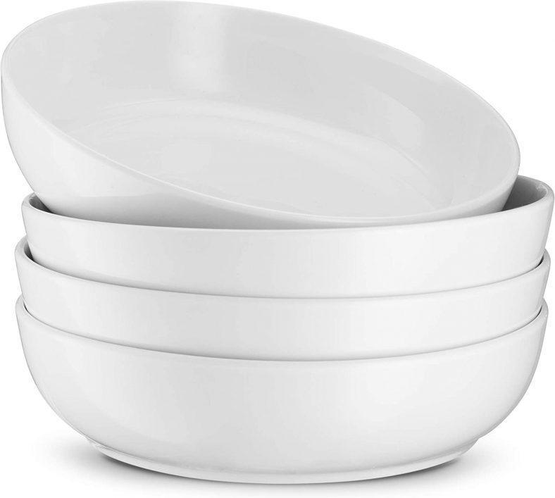 4-Pack KooK Ceramic Pasta Bowls 32oz