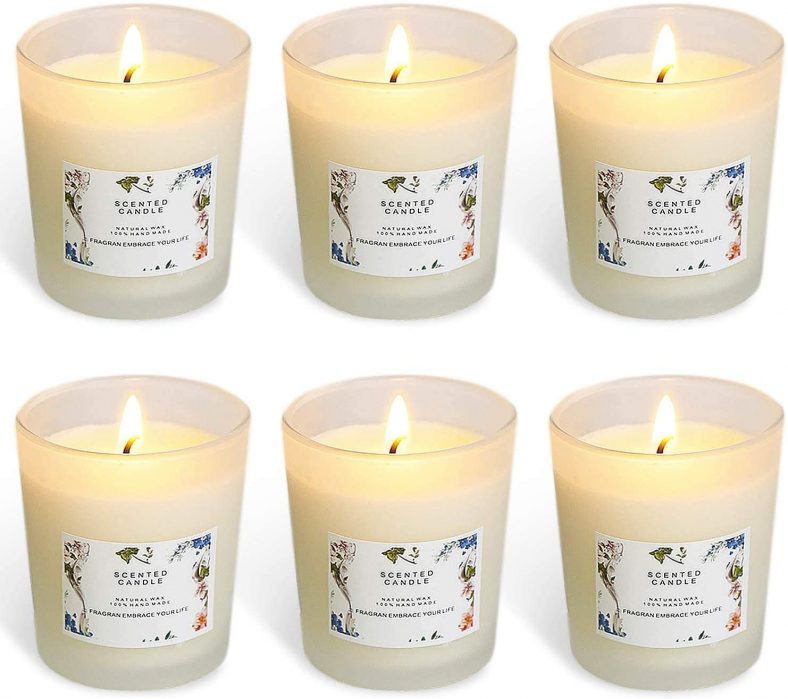 YIHANG Scented Candle Gift Set – (6 x 2.2 Oz/65g) – Aromatherapy Set of Fragrance Soy Wax – for Stress Relief and Relaxation