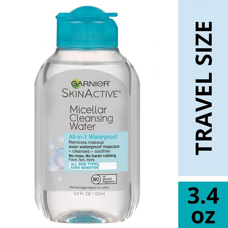 Garnier SkinActive Micellar Cleansing Water, For Waterproof Makeup, 3.4 Fl Oz