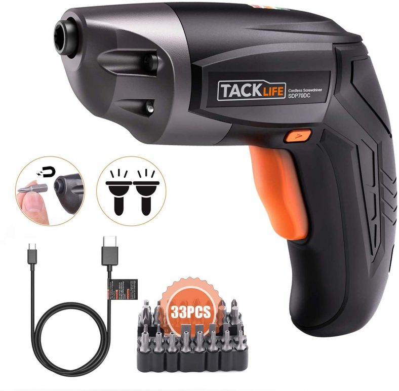 Tacklife Cordless Electric 2000mAh 3.6 Volt Screwdriver