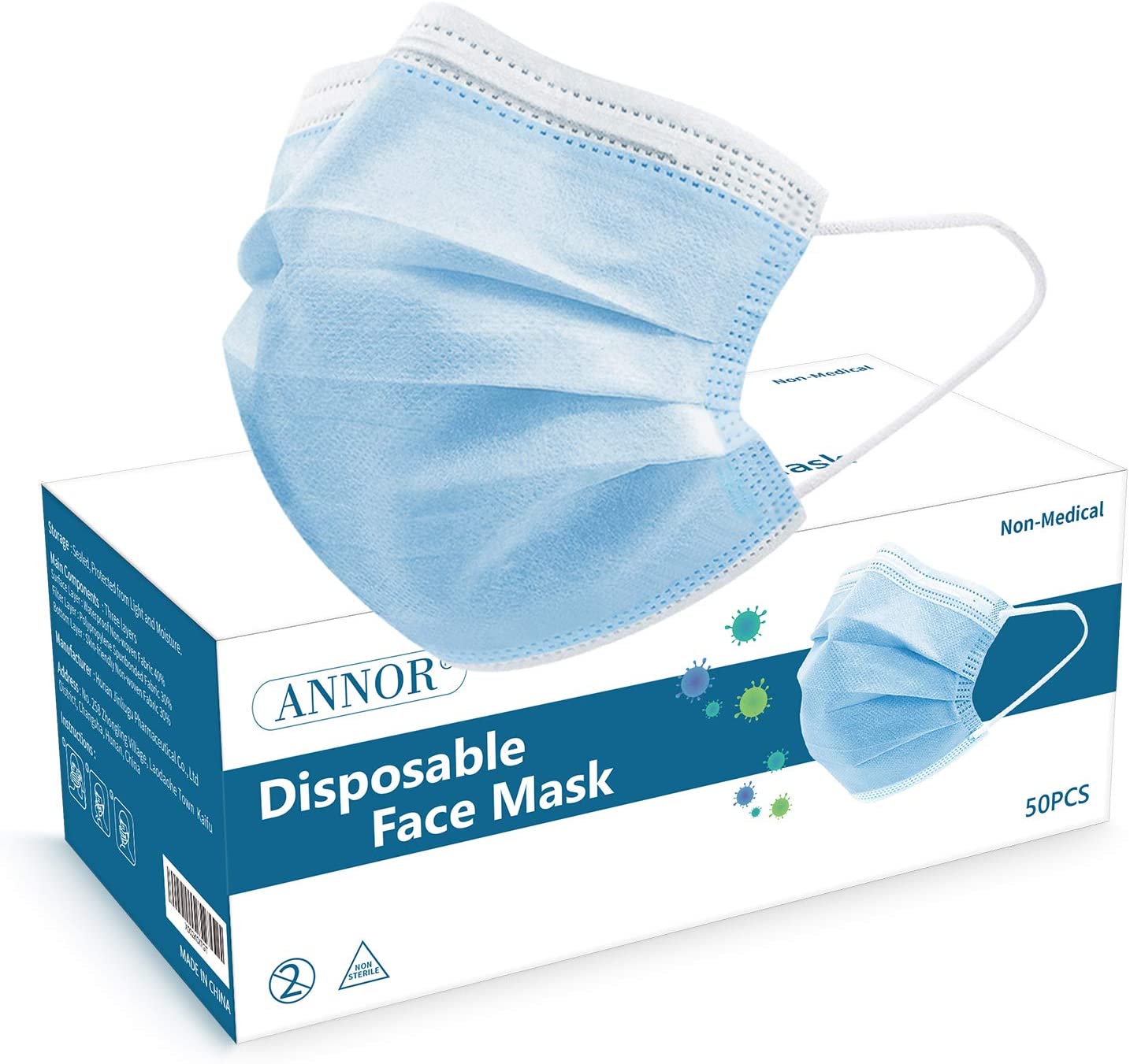 Disposable Face Masks, Breathable Mask for Face Anti Dust Pollen