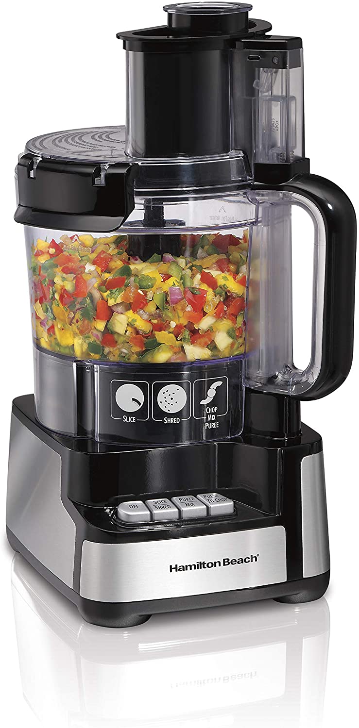 Hamilton Beach 12-Cup Stack & Snap Food Processor & Vegetable Chopper