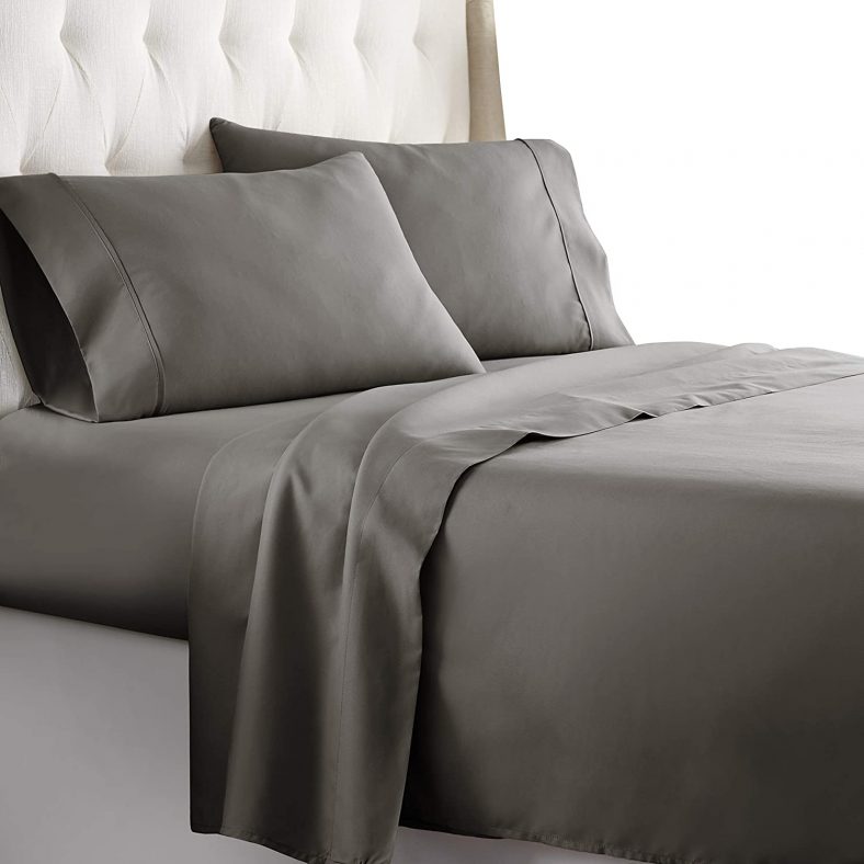 Hotel Luxury Bed Sheets Set 1800 Series Platinum Collection Softest Bedding, Deep Pocket,Wrinkle & Fade Resistant (Queen,Gray)