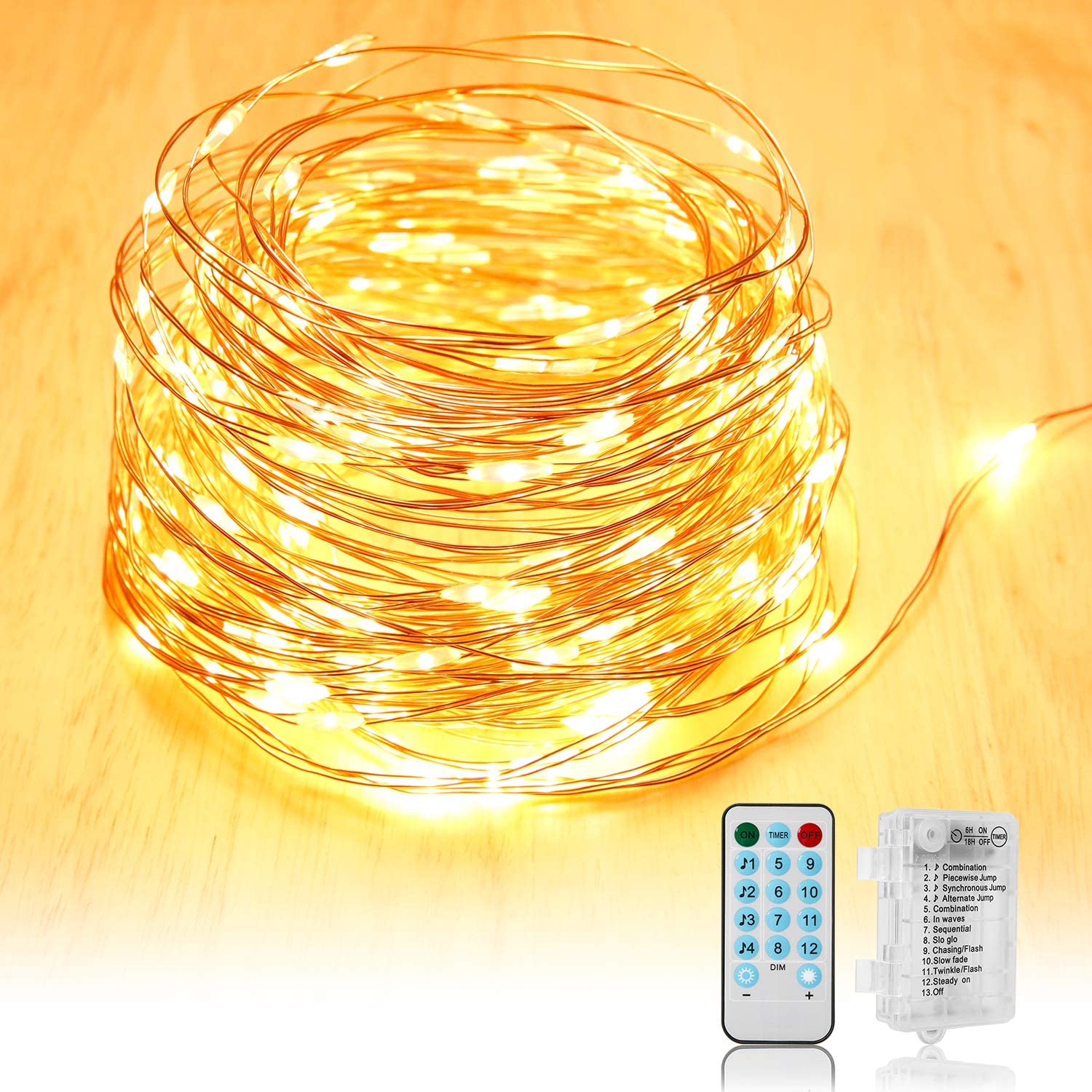 Outdoor Christmas LED String Lights 66ft 200LEDs