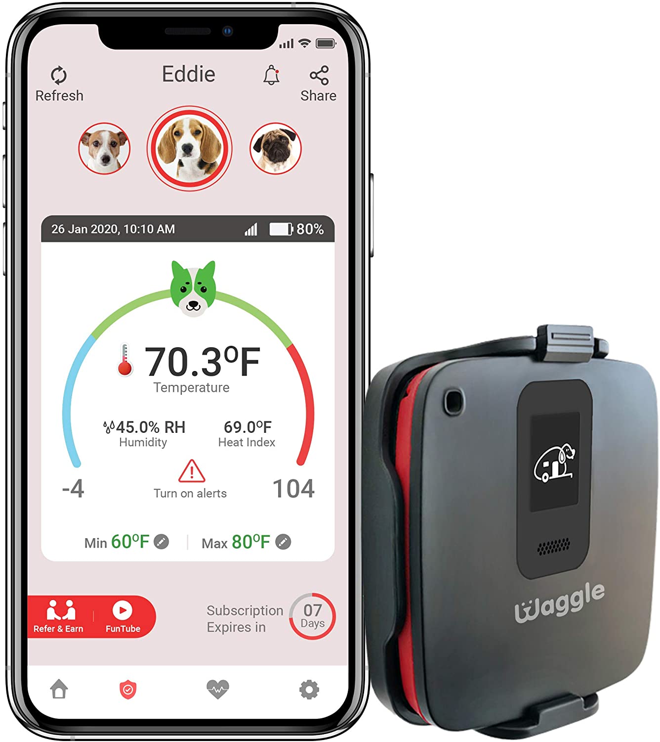 Waggle RV/Dog Safety Temperature & Humidity Sensor