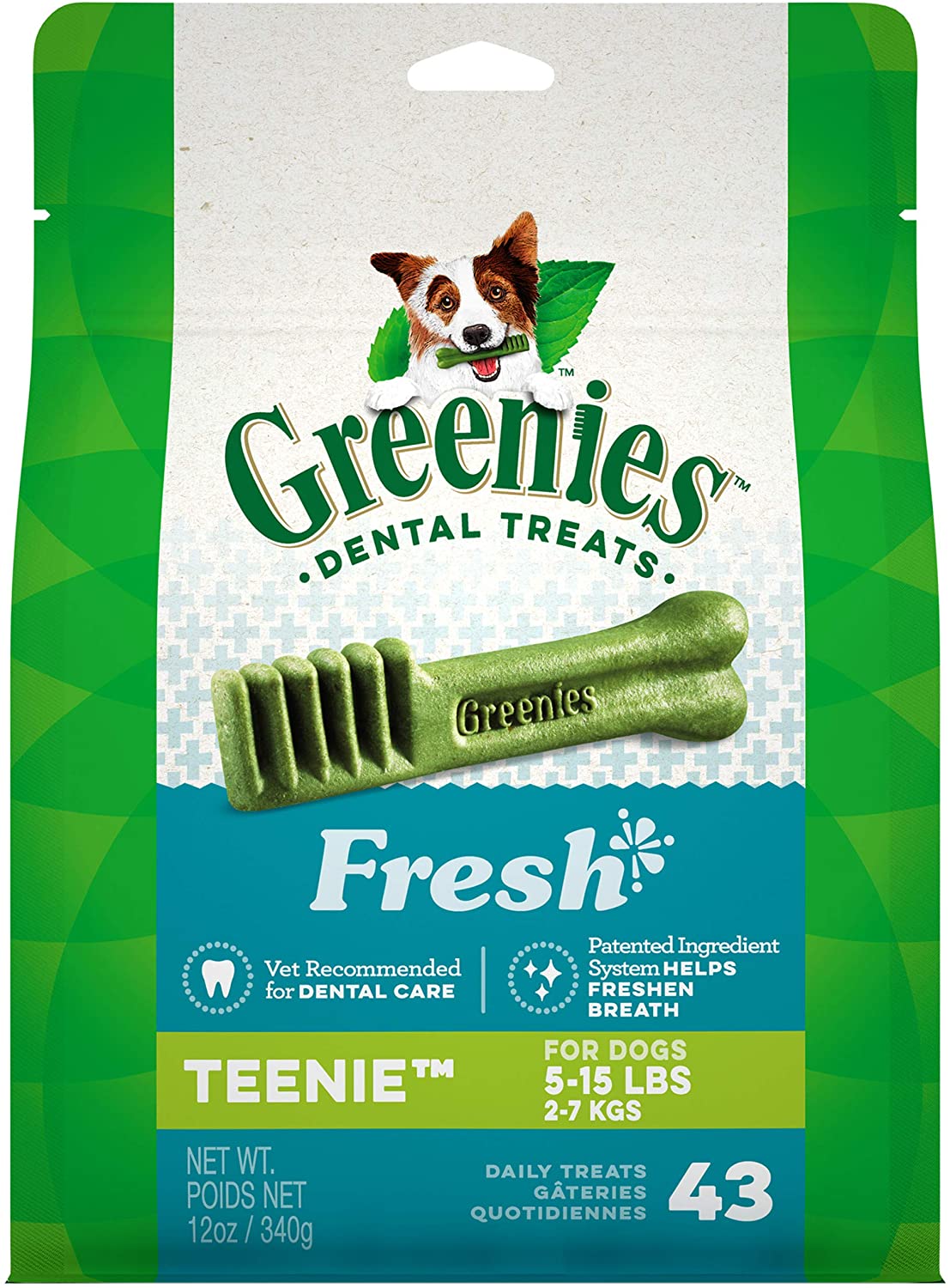 GREENIES Fresh Natural Dental Dog Treats 12oz
