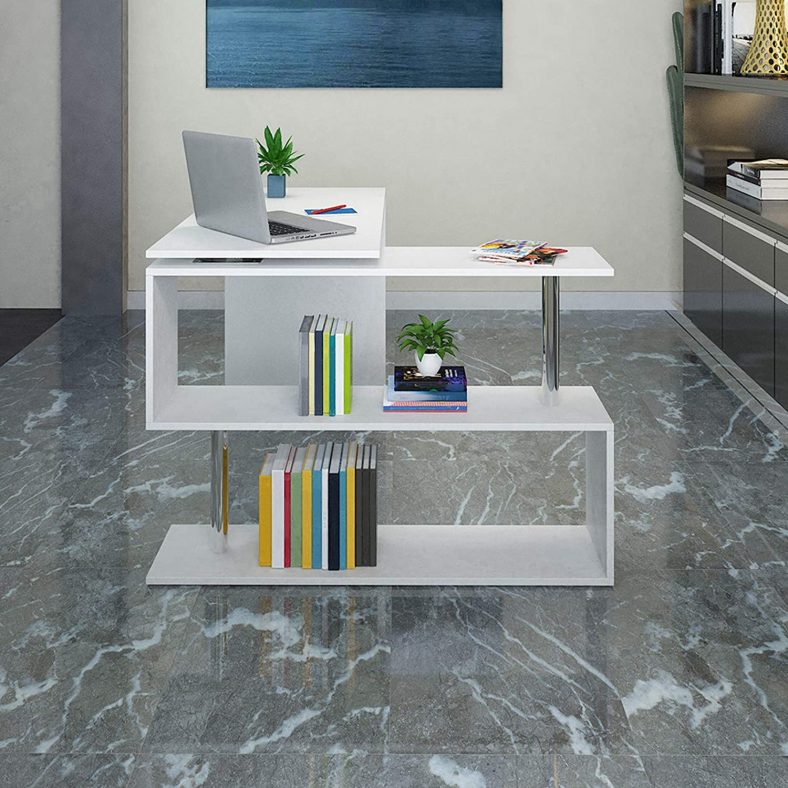 Home L-Shaped Learning Working Table Computer Desk