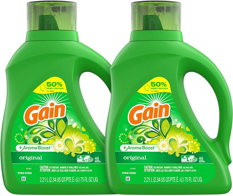 2-Pack Gain Laundry Detergent Liquid Plus Aroma Boost 75oz