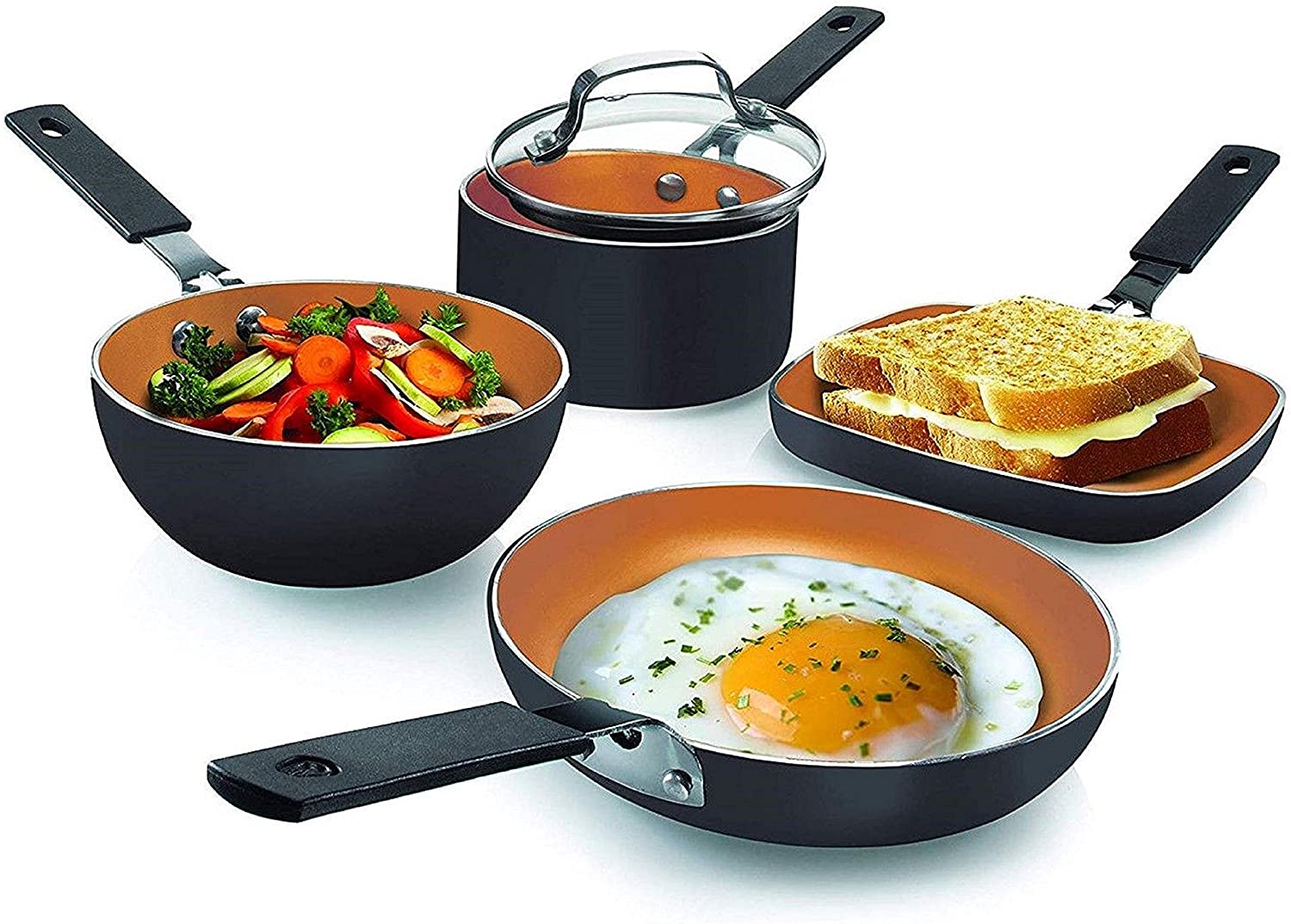 Gotham Steel Mini Stackmaster 5 Piece Cookware Set