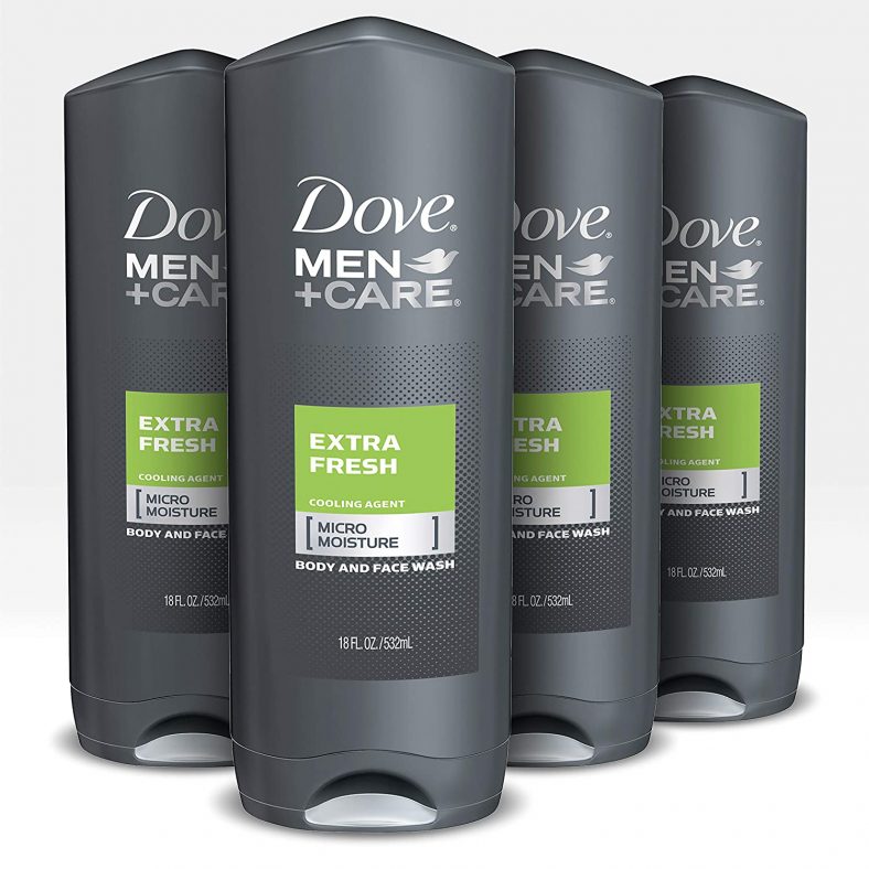 8-Count Dove Men+Care Body Wash and Shower Gel Extra Fresh