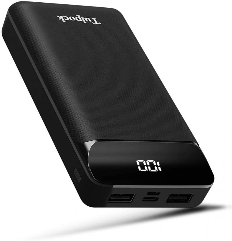 Tulpock Power Bank Portable Charger | Dual Output 20000mAh External Battery Charging Bank with LCD Display | Compatible with iPhone, Samsung Galaxy Phones and More(Black)