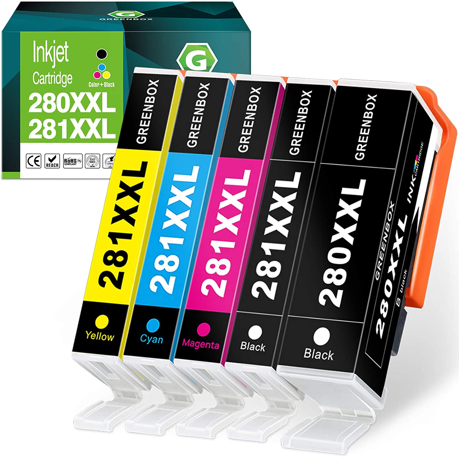 5-Pack Greenbox Replacement Ink Cartridge