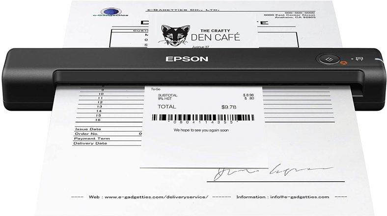 Epson Workforce ES-55R Mobile Receipt and Document Scanner