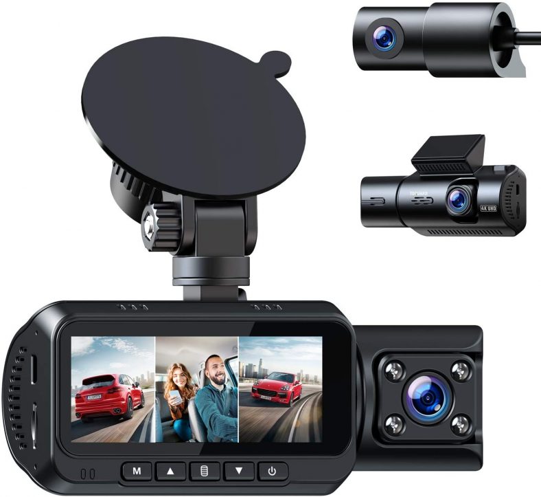 TOGUARD 3 Channel 4K Dash Cam for Cars
