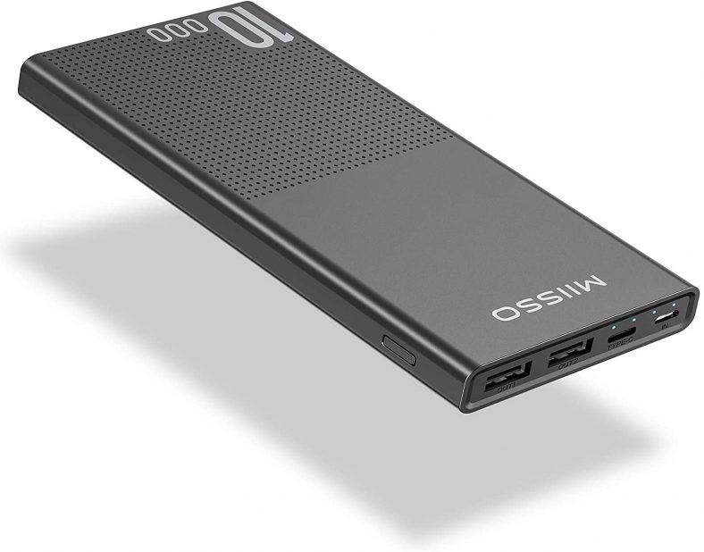 Miisso 10000mAh Cell Phone External Battery Pack for $8.99
