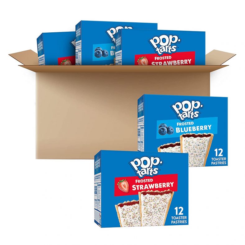Pop-Tarts Toaster Pastries, Variety Pack, Frosted Blueberry (24 Pop-Tarts) and Frosted Strawberry (36 Pop-Tarts)