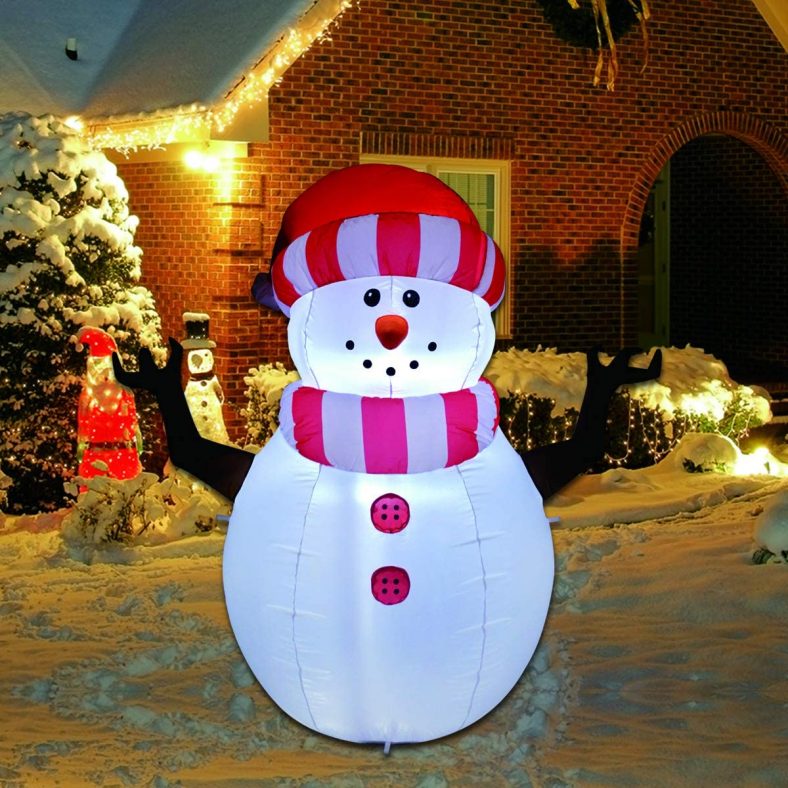 GOOSH 5 FT Height Christmas Inflatables Outdoor Snowman for $19.99