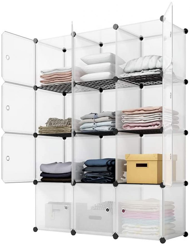 KOUSI Portable Storage 12 Cubes Shelves for $46