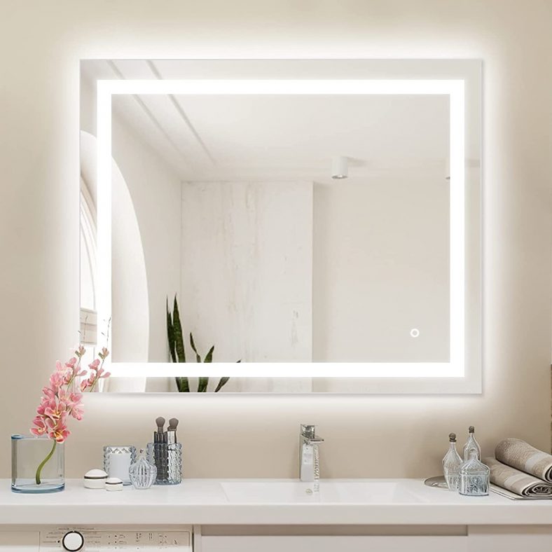 WaterSong 36×30 Inch Bathroom Mirror for Wall for $210