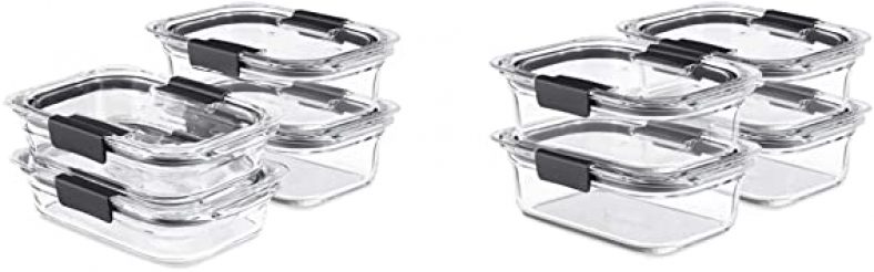8 Pieces Rubbermaid Brilliance Glass Storage Containers $29