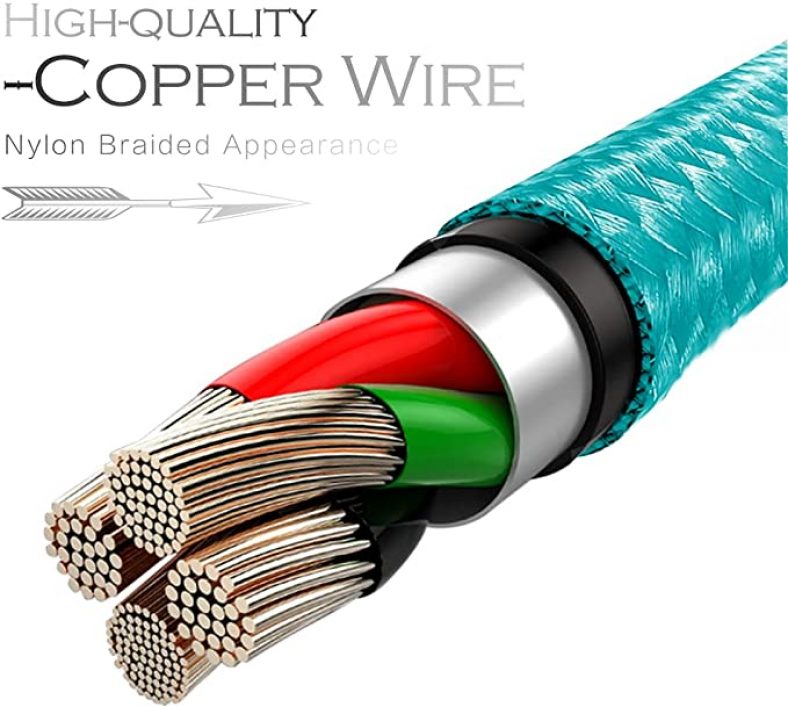 3pk Lightning Cable 10FT MFi Certified iPhone Charger 90 Degree Nylon Braided $6